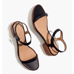 New MADEWELL The Louise Sandal in Leather Black